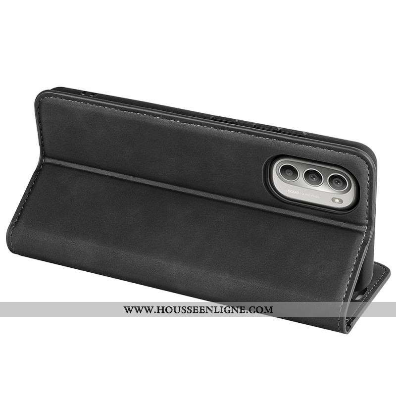 Flip Cover Moto G51 5G Effet Cuir Douceur Soie