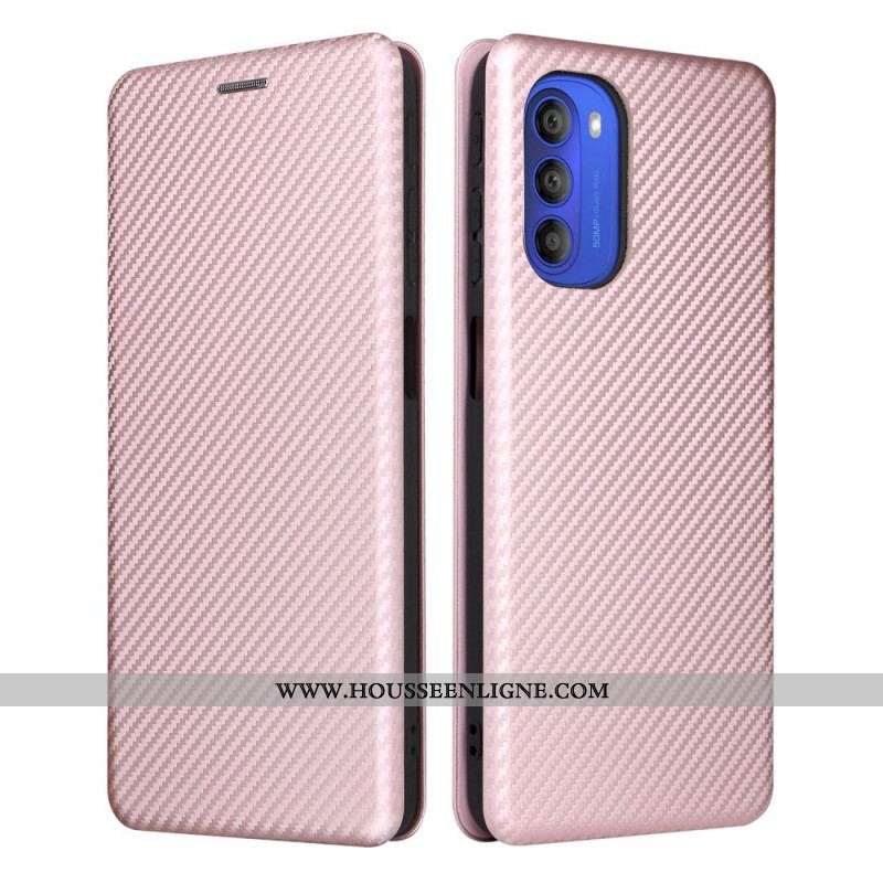 Flip Cover Moto G51 5G Silicone Carbone Coloré