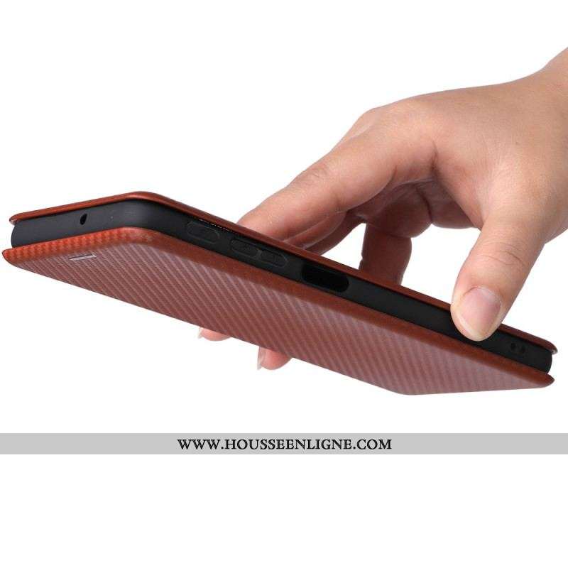Flip Cover Moto G51 5G Silicone Carbone Coloré