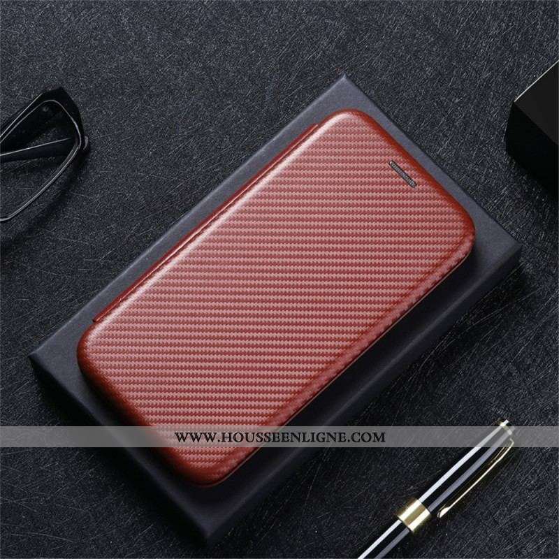 Flip Cover Moto G51 5G Silicone Carbone Coloré