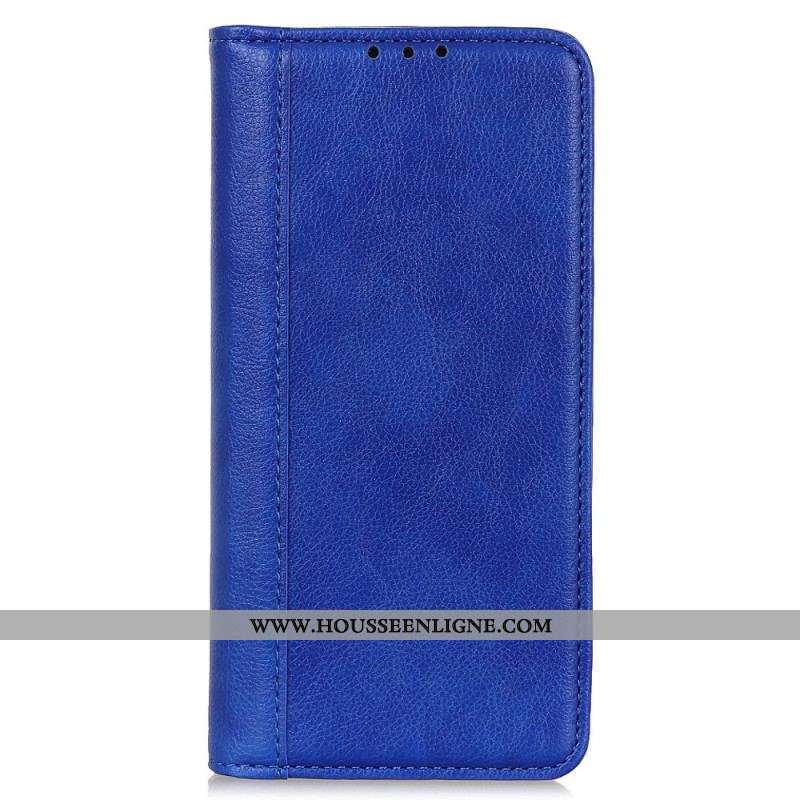 Flip Cover Moto G73 5G Cuir Fendu Stylé