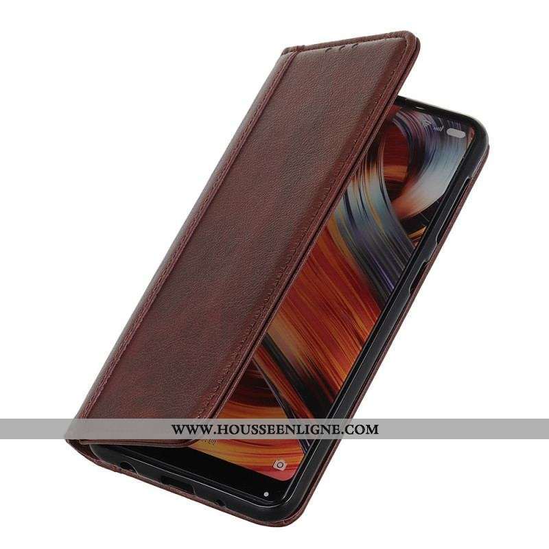 Flip Cover Moto G73 5G Cuir Fendu Stylé