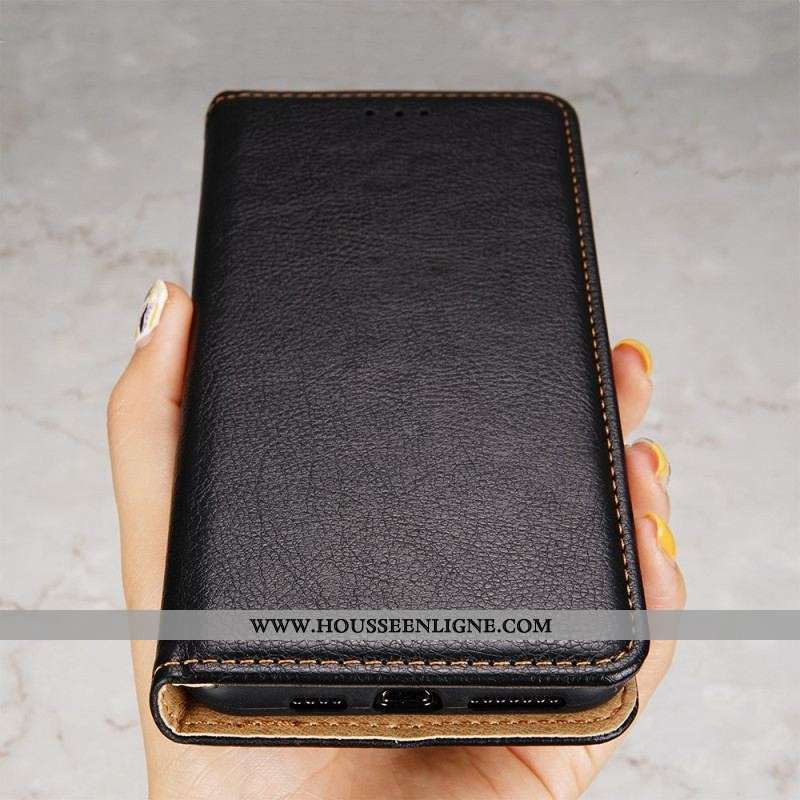 Flip Cover Moto G73 5G Simili Cuir Coutures