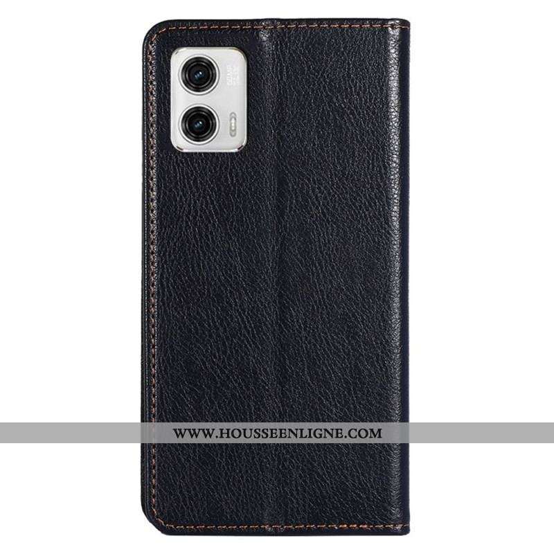 Flip Cover Moto G73 5G Simili Cuir Coutures