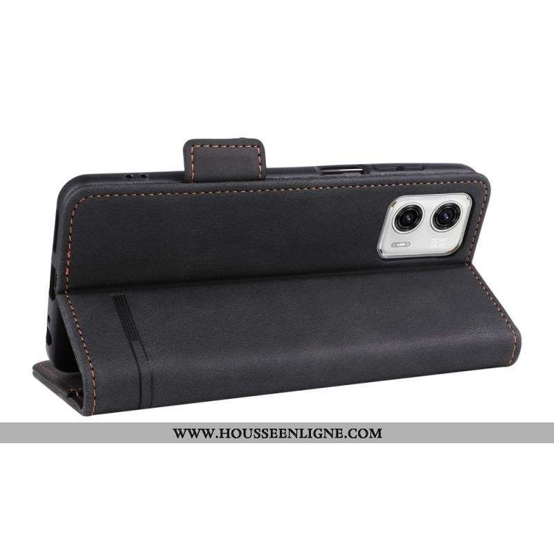 Flip Cover Moto G73 5G Texture Cuir