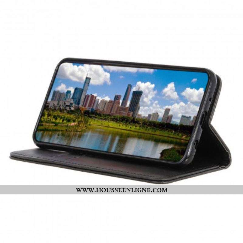 Flip Cover Motorola Edge 20 Cuir Fendu Design