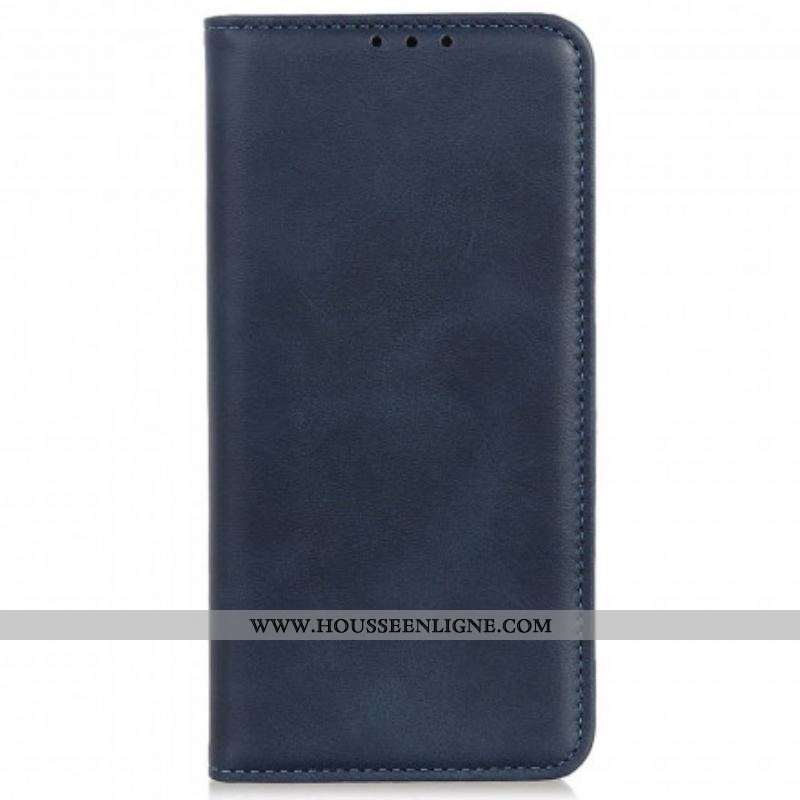 Flip Cover Motorola Edge 20 Lite Cuir Fendu Design