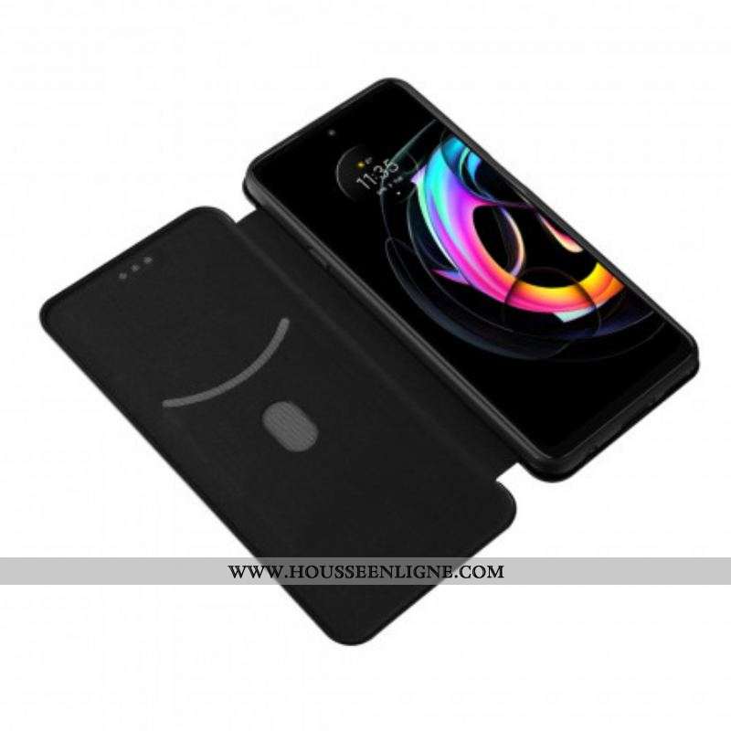 Flip Cover Motorola Edge 20 Lite Silicone Carbone Coloré