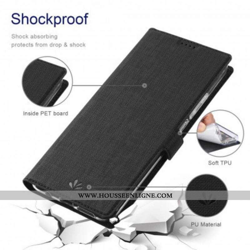 Flip Cover Motorola Edge 20 Lite Texturée VILI