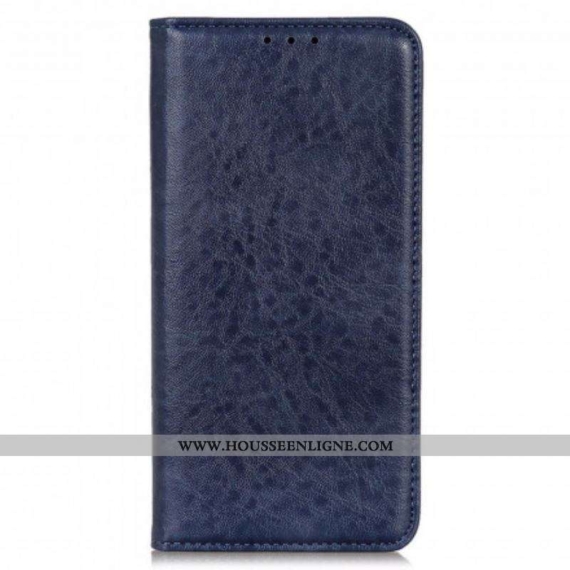 Flip Cover Motorola Edge 20 Pro Cuir Fendu Texturé