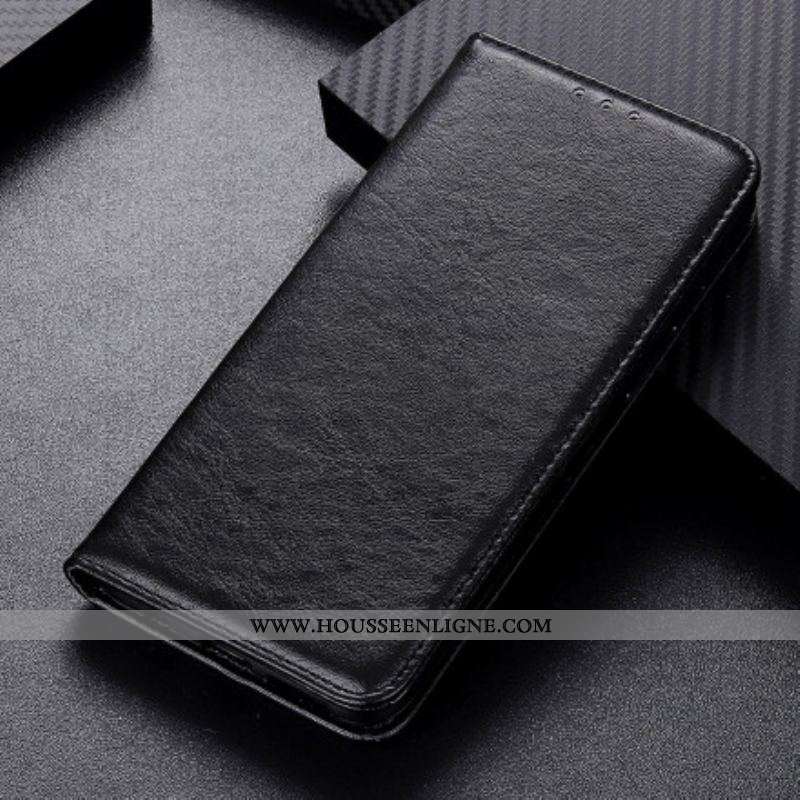 Flip Cover Motorola Edge 20 Pro Cuir Fendu Texturé