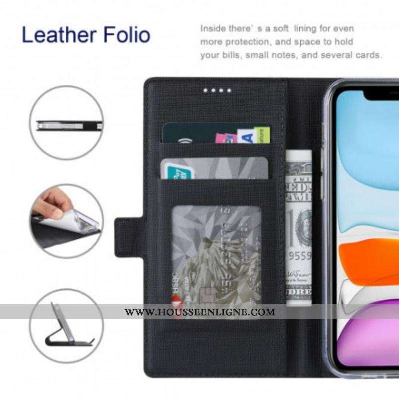 Flip Cover Motorola Edge 20 Pro Texturée VILI