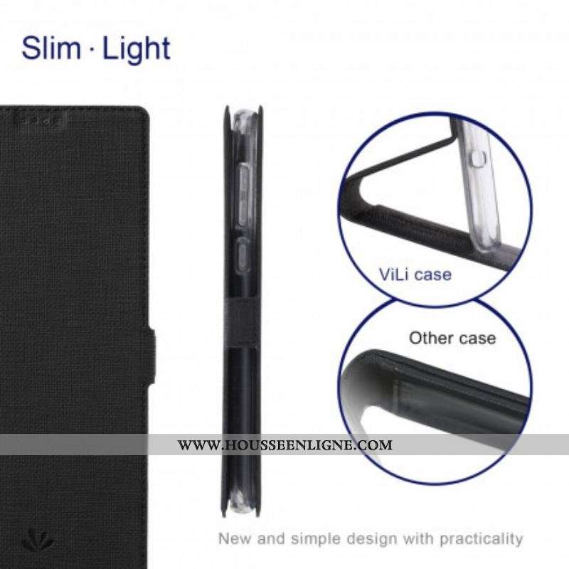 Flip Cover Motorola Edge 20 Pro Texturée VILI