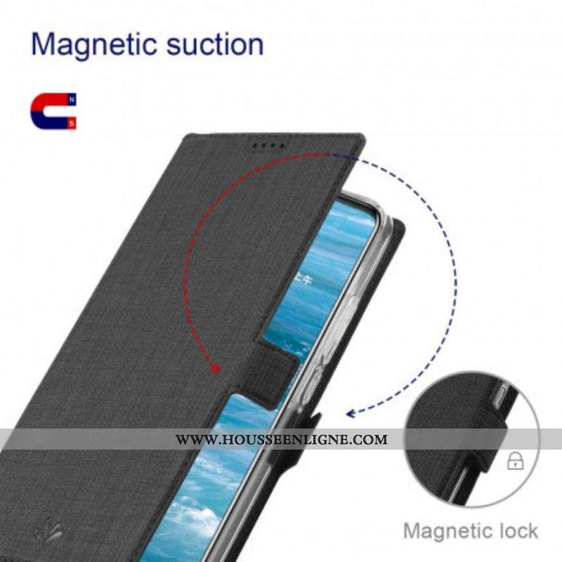 Flip Cover Motorola Edge 20 Pro Texturée VILI