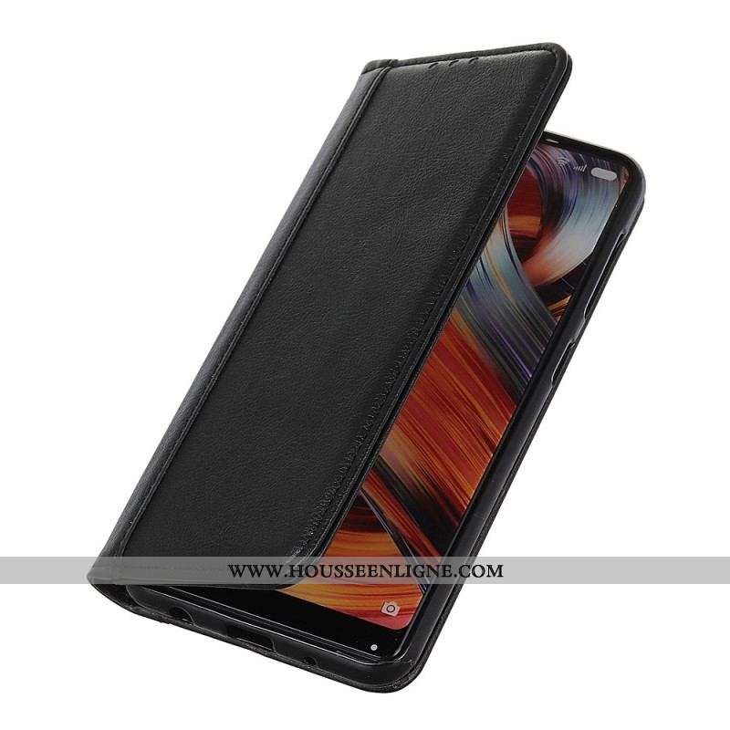 Flip Cover Motorola Edge 40 Pro Cuir Fendu Stylé