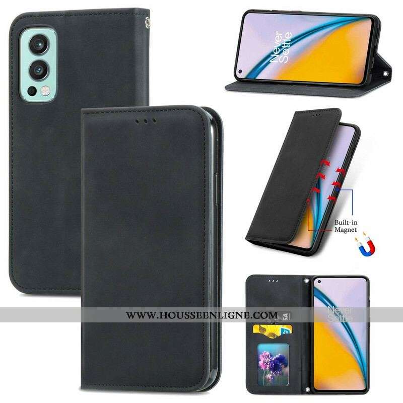 Flip Cover OnePLus Nord 2 5G Skin-Touch Design