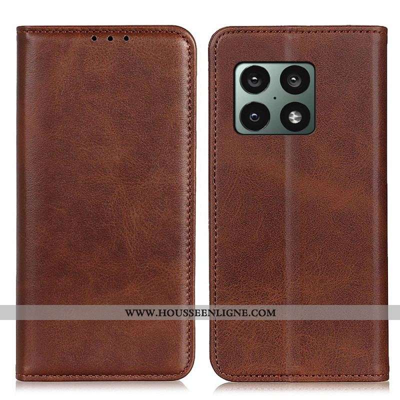 Flip Cover OnePlus 10 Pro 5G Cuir Fendu Élégance