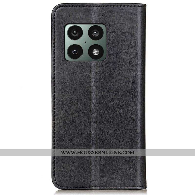 Flip Cover OnePlus 10 Pro 5G Cuir Fendu Élégance