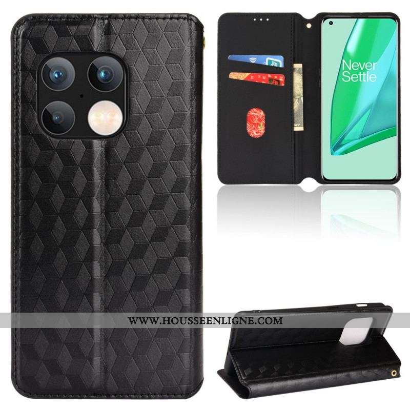 Flip Cover OnePlus 10 Pro 5G Effet Cuir Diamant