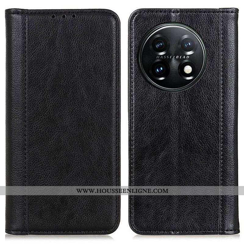 Flip Cover OnePlus 11 5G Cuir Fendu Stylé