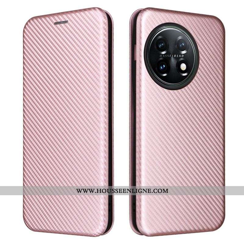 Flip Cover OnePlus 11 5G Fibre Carbone Colorée