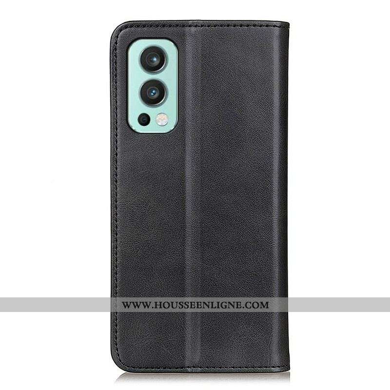Flip Cover OnePlus Nord 2 5G Cuir Fendu Matte