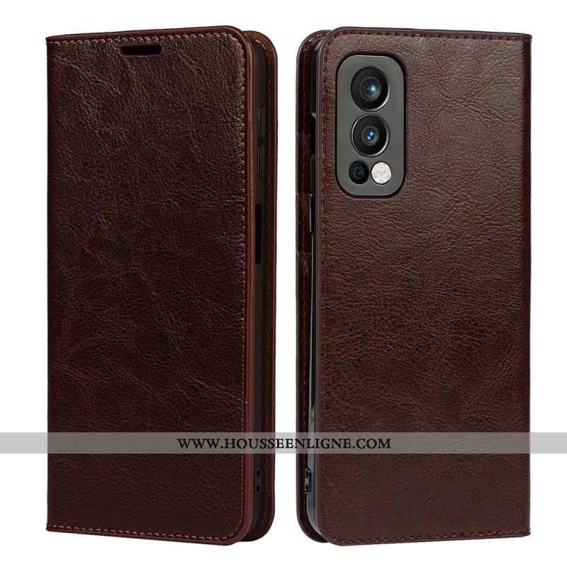 Flip Cover OnePlus Nord 2 5G Cuir Véritable