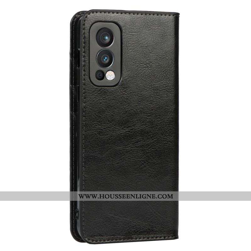 Flip Cover OnePlus Nord 2 5G Cuir Véritable