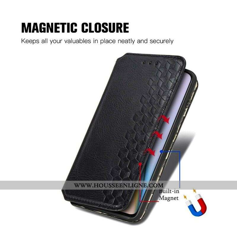 Flip Cover OnePlus Nord 2 5G Effet Cuir Texture Diamant