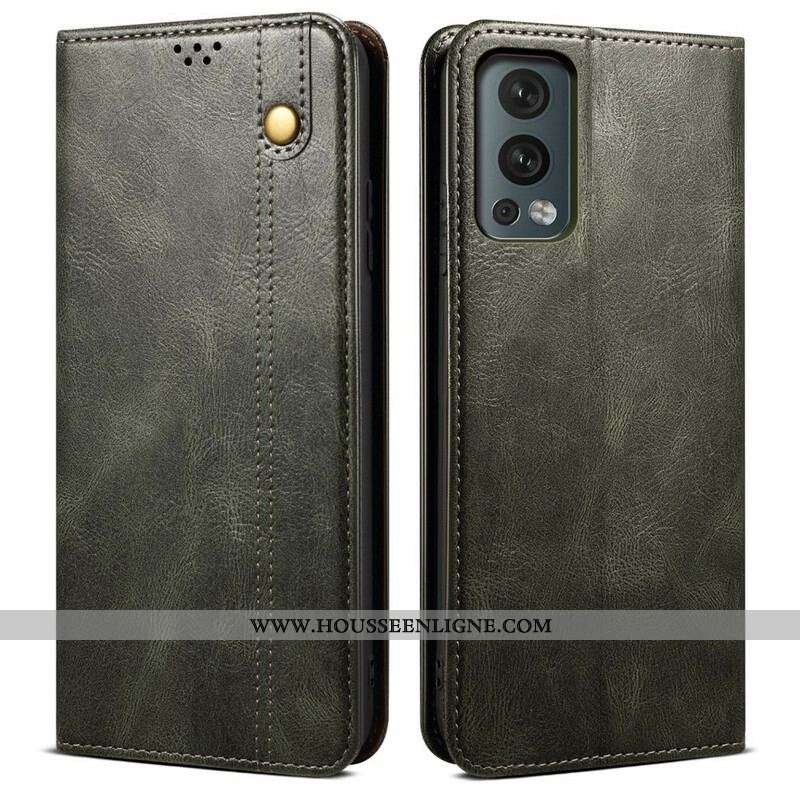 Flip Cover OnePlus Nord 2 5G Simili Cuir Ciré