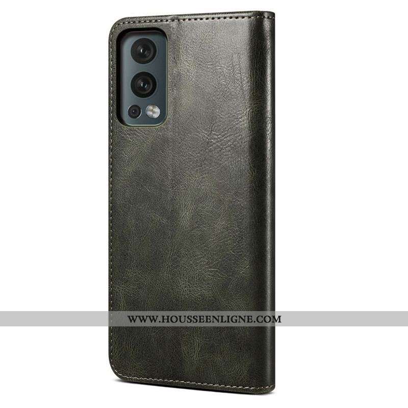 Flip Cover OnePlus Nord 2 5G Simili Cuir Ciré