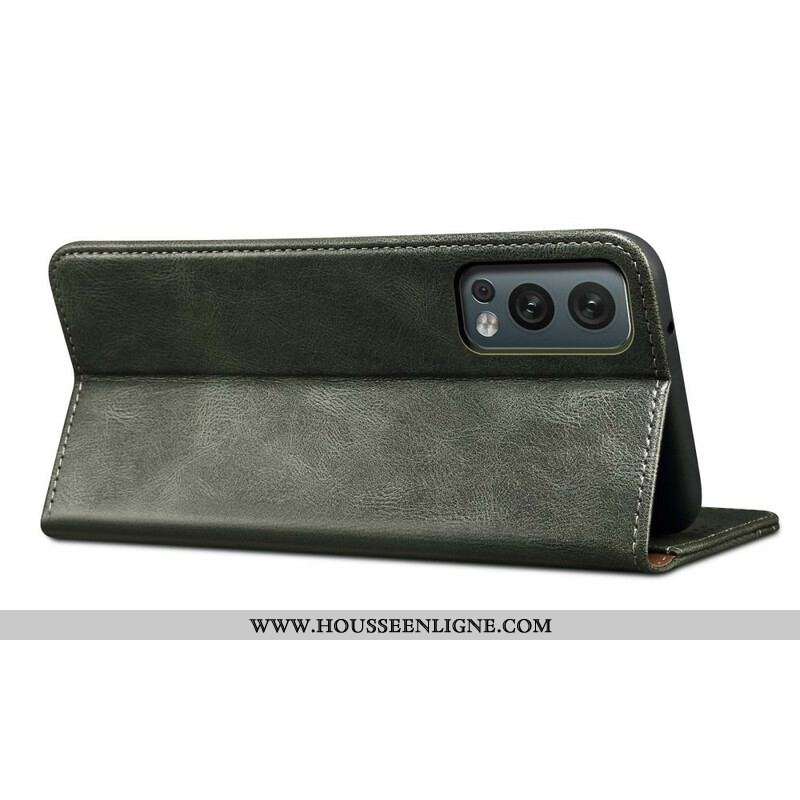 Flip Cover OnePlus Nord 2 5G Simili Cuir Ciré