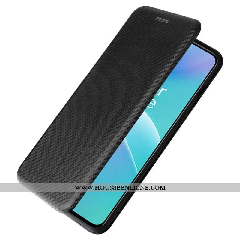 Flip Cover OnePlus Nord 2T 5G Fibre Carbone à Anneau