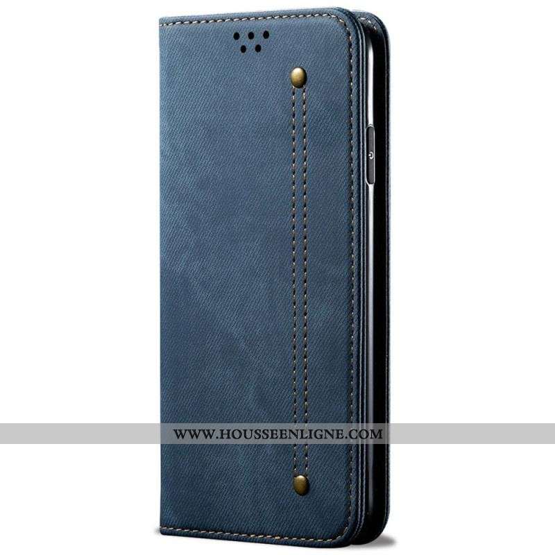 Flip Cover OnePlus Nord 2T 5G Tissu Jeans