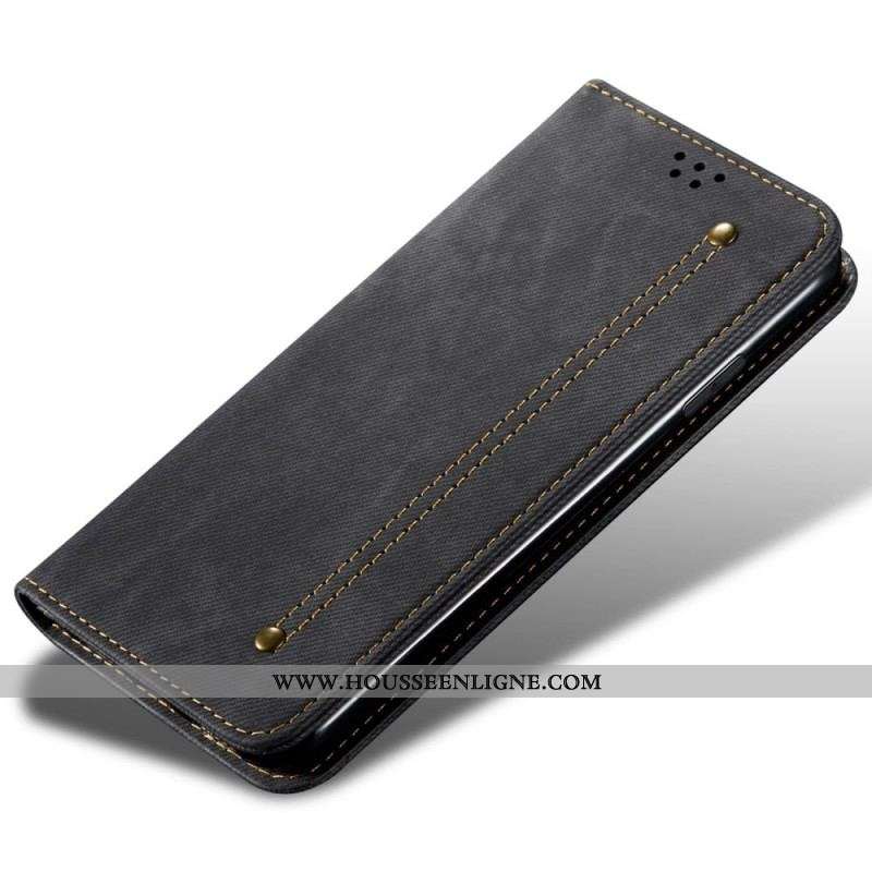 Flip Cover OnePlus Nord 2T 5G Tissu Jeans