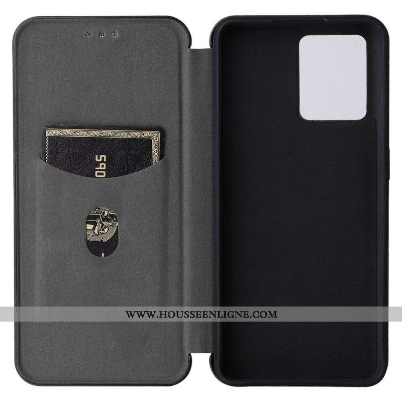 Flip Cover OnePlus Nord CE 2 Lite 5G Texture Fibre Carbone
