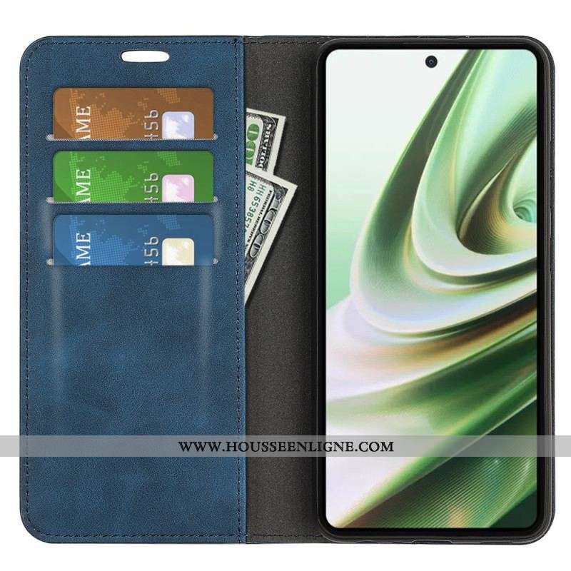Flip Cover OnePlus Nord CE 3 Lite 5G Effet Cuir Uni