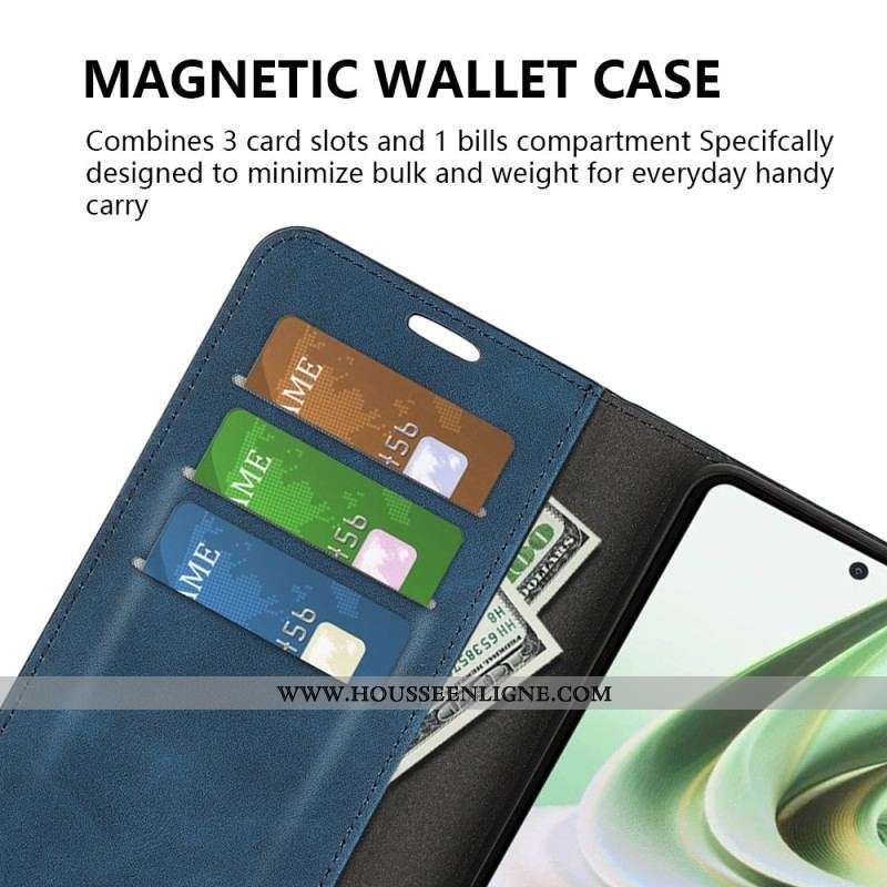 Flip Cover OnePlus Nord CE 3 Lite 5G Effet Cuir Uni