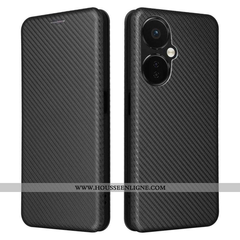 Flip Cover OnePlus Nord CE 3 Lite 5G Texture Fibre Carbone