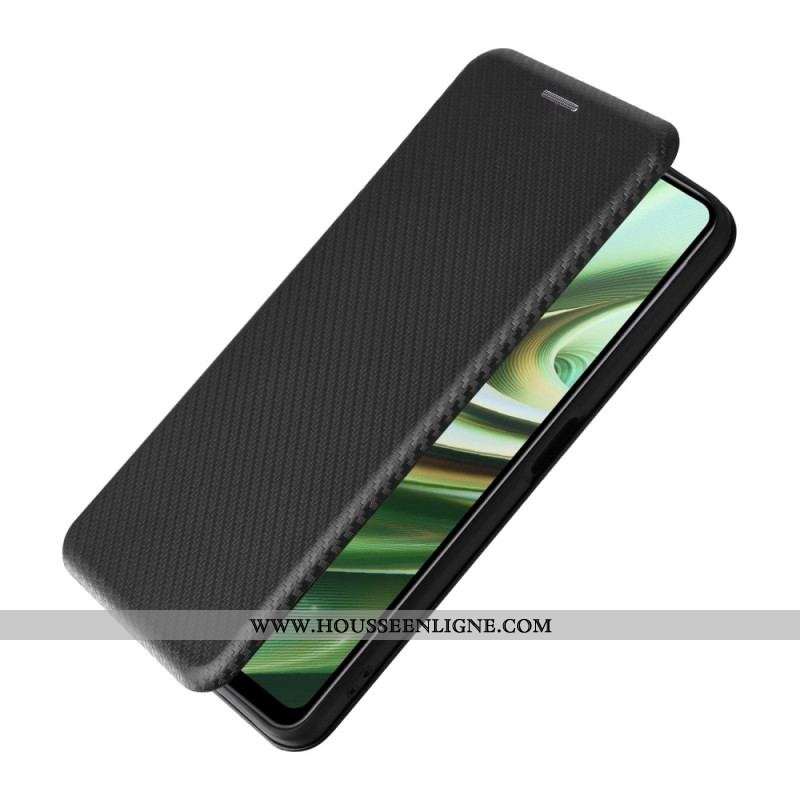 Flip Cover OnePlus Nord CE 3 Lite 5G Texture Fibre Carbone