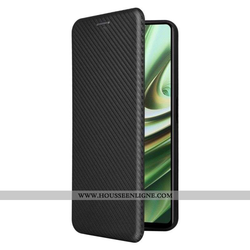 Flip Cover OnePlus Nord CE 3 Lite 5G Texture Fibre Carbone