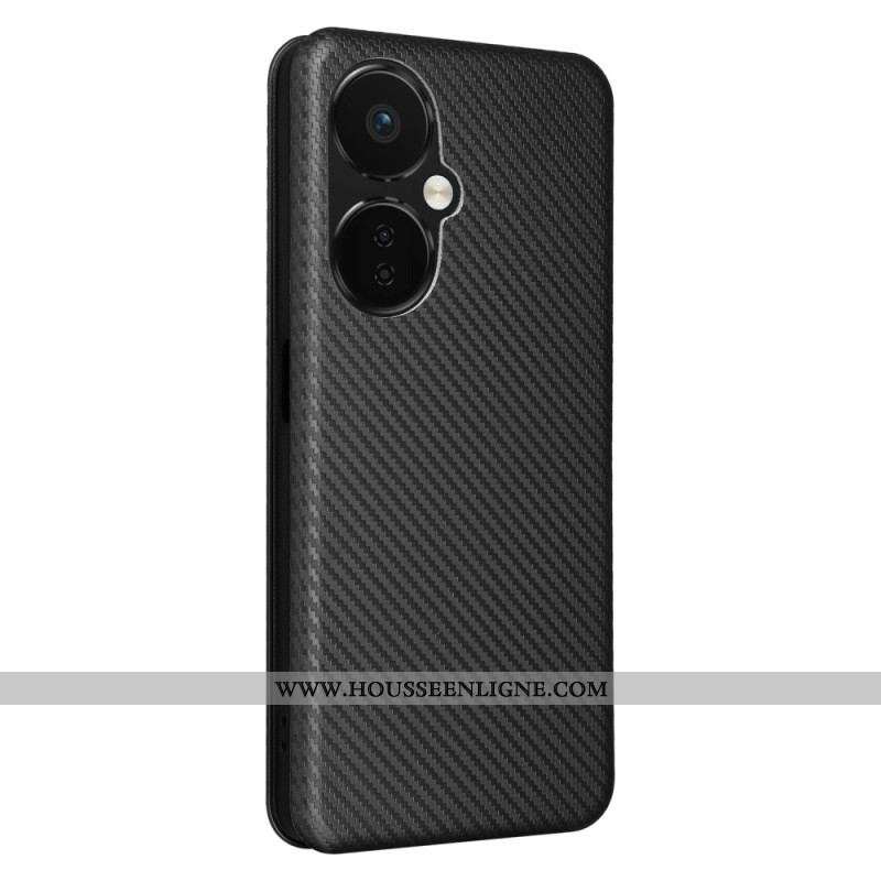 Flip Cover OnePlus Nord CE 3 Lite 5G Texture Fibre Carbone