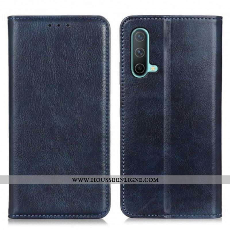Flip Cover OnePlus Nord CE 5G Cuir Litchi Fendu Élégance
