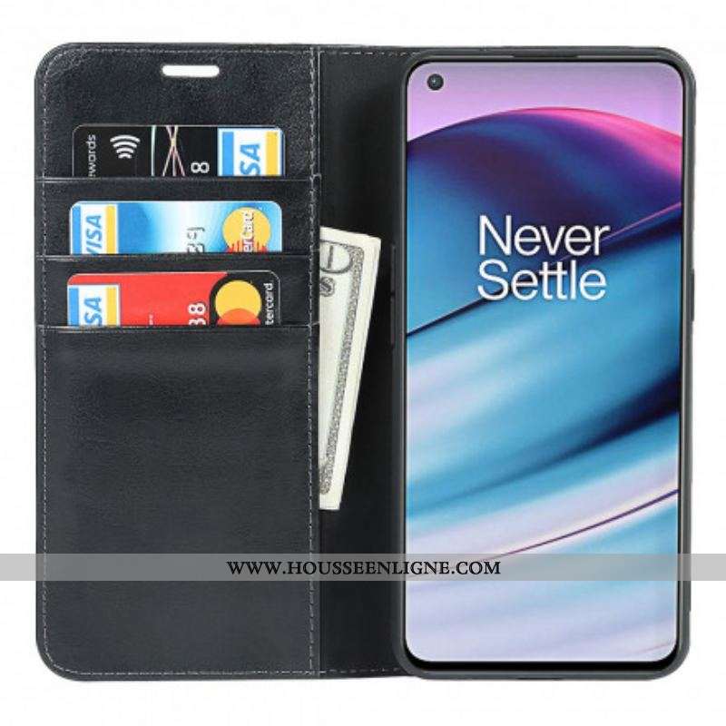 Flip Cover OnePlus Nord CE 5G Cuir Véritable