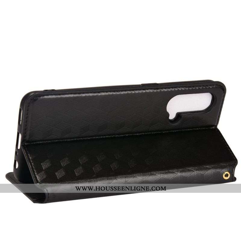 Flip Cover OnePlus Nord CE 5G Effet Cuir Diamant