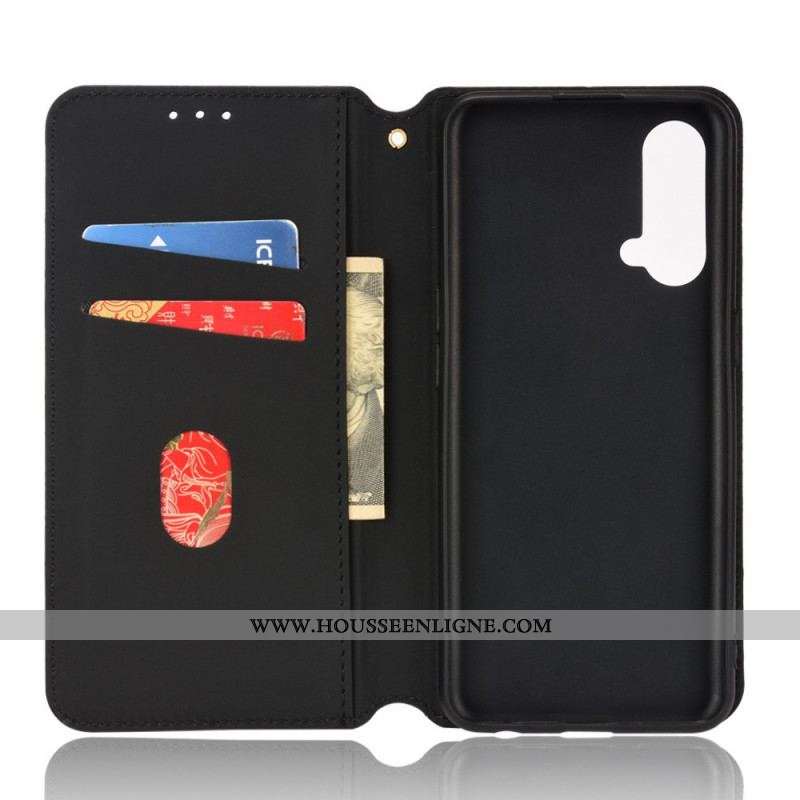 Flip Cover OnePlus Nord CE 5G Effet Cuir Diamant