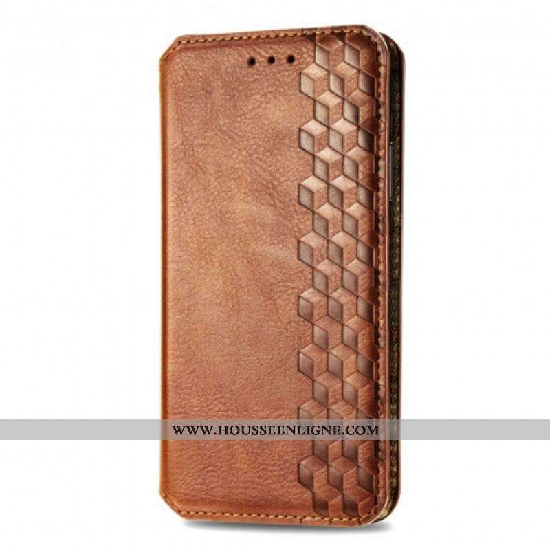 Flip Cover OnePlus Nord CE 5G Effet Cuir Texture Diamant