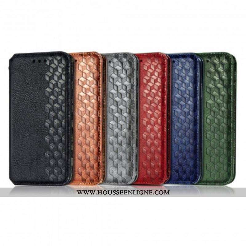 Flip Cover OnePlus Nord CE 5G Effet Cuir Texture Diamant