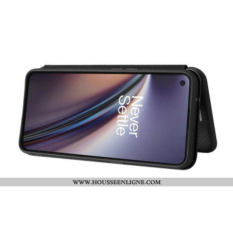Flip Cover OnePlus Nord CE 5G Silicone Carbone Coloré