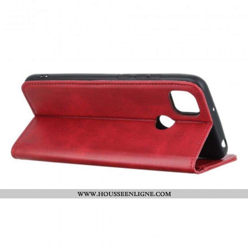 Flip Cover Oppo A15 Cuir Fendu